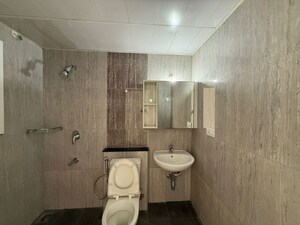 Bathroom in 3 BHK Apartment at Mantri Lithos, Thanisandra – for Rent