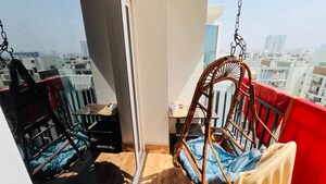 Staircase in 2.5 BHK Apartment at Aparna Sarovar Zenith, Nallagandla – for Rent