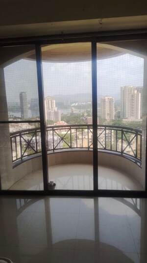 Balcony in 3 BHK Apartment at Hiranandani Gardens Lake Castle, Powai – for Rent