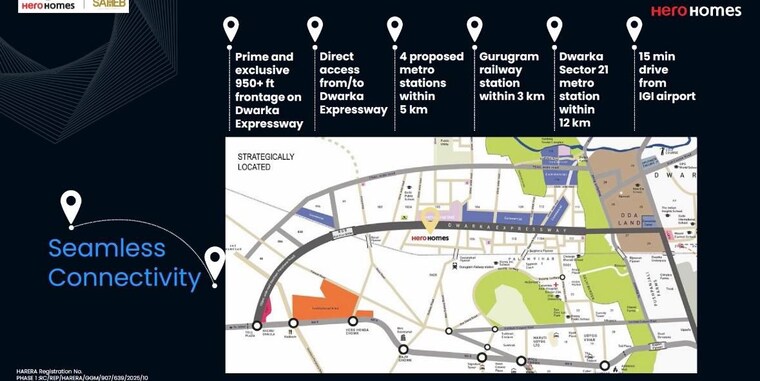 Map Location, hero-homes-palatial 3 Bedroom 1446 Sq.Ft. Apartment In Sector 104 Gurgaon 10235639