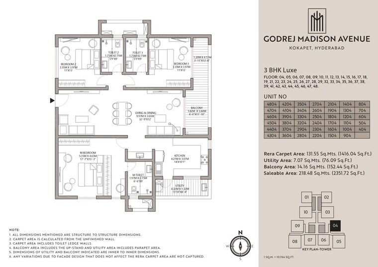 Floor Plan, godrej-madison-avenue 4 Bedroom 3350 Sq.Ft. Apartment In Kokapet Hyderabad 10270229