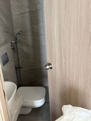 Bathroom in 2 BHK Apartment at Prescon Midtown Bay, Mahim West – for Rent