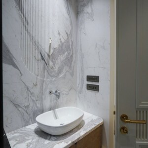 Bathroom in 3 BHK Builder Floor at Defence Colony – for Rent