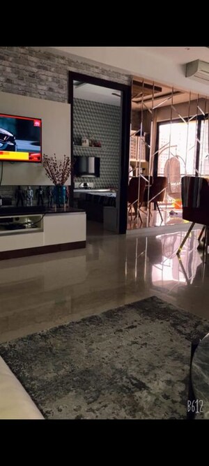 Living Room in 3 BHK Apartment at Lodha Sterling, Kolshet Road – for Rent