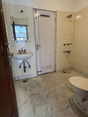 Bathroom in 2 BHK Builder Floor at Greater Kailash I – for Rent