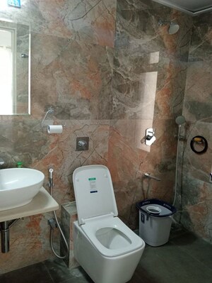 Bathroom in 3 BHK Apartment at Shraddha Elite, Borivali West – for Rent