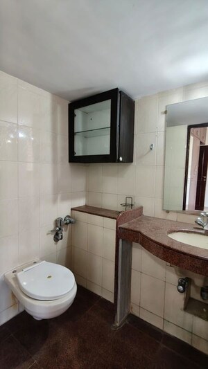 Bathroom in 3 BHK Apartment at K Raheja Vihar, Powai – for Rent