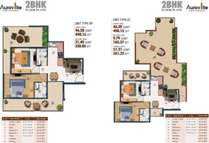 Floor Plan in 3 BHK Apartment at HCBS Auroville, Sector 103 – for Sale