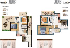 Floor Plan in 3 BHK Apartment at HCBS Auroville, Sector 103 – for Sale