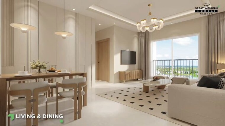 Living Room, lodha-the-great-western-mumbai 1 Bedroom 353 Sq.Ft. Apartment In Naigaon East Palghar 10273055