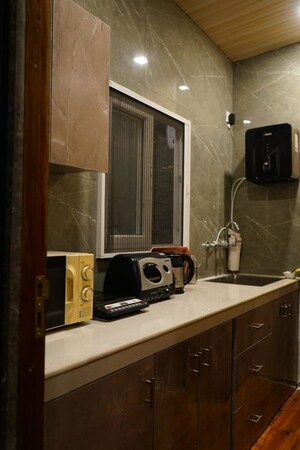 Kitchen in 2 BHK Builder Floor at Nehru Enclave – for Rent