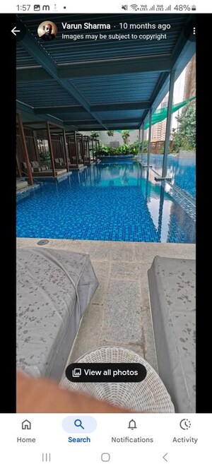 Swimming Pool in 4 BHK Apartment at Rustomjee Crown, Prabhadevi – for Rent