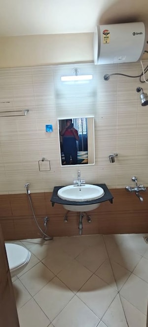 Bathroom in 3 BHK Builder Floor at Prisma Prime, Chikhali – for Rent