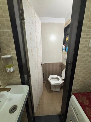 Bathroom in 1 BHK Apartment at Hyde Park CHS, Kharghar – for Rent