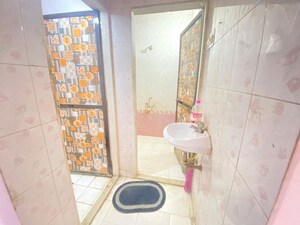 Bathroom in 1 BHK Apartment at Soham Parijat Gardens, Ghodbunder Road – for Rent