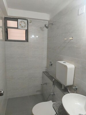 Bathroom in 3 BHK Apartment at Shivalik Sharda Park View 2, Shela – for Rent