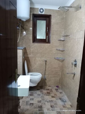 Bathroom in 2 BHK Builder Floor at Vasant Kunj – for Rent