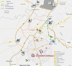 4 BHK Apartment – Map Location View at BPTP Downtown 66, Sector 66 - for Sale