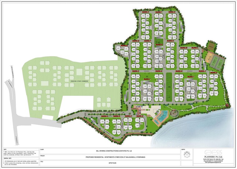 Master Plan, aparna-cyberzon 3 Bedroom 1855 Sq.Ft. Apartment In Nallagandla Hyderabad 10274747
