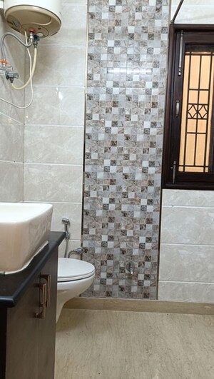 Bathroom in 3 BHK Builder Floor at Shivalik Colony – for Rent