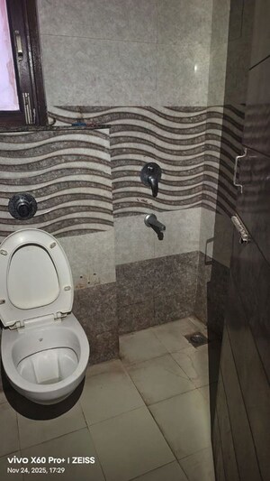 Bathroom in 1 RK Builder Floor at Risland Sky Mansion, Chattarpur – for Rent