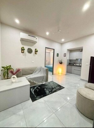 Living Room in 1 BHK Builder Floor at Palm Residency Chhatarpur, Chattarpur – for Rent