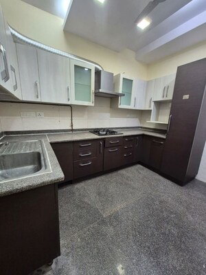 Kitchen in 3 BHK Builder Floor at Palm Residency Chhatarpur, Chattarpur – for Rent