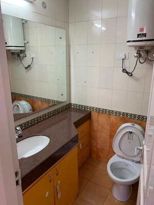Bathroom in 3 BHK Apartment at Parsvnath Green Ville, Sector 48 – for Rent