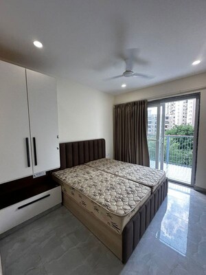 Bedroom in 1 BHK Builder Floor at Sushant Lok I – for Rent