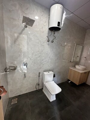 Bathroom in 1 BHK Builder Floor at Sushant Lok I – for Rent