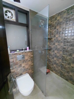 Bathroom in 3 BHK Builder Floor at Sushant Lok I – for Rent