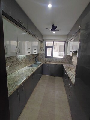 Kitchen in 3 BHK Builder Floor at Sushant Lok I – for Rent