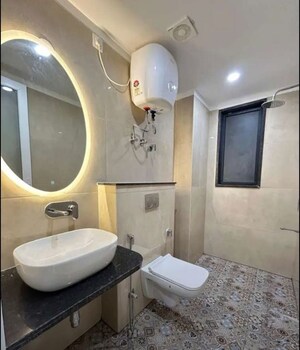 Bathroom in 3 BHK Apartment at Rishita Manhattan, Gomti Nagar – for Rent