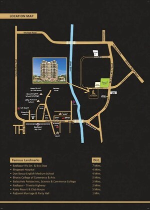 1 BHK Apartment – Map Location View at Akshar Atmiya Heights, Badlapur West - for Sale