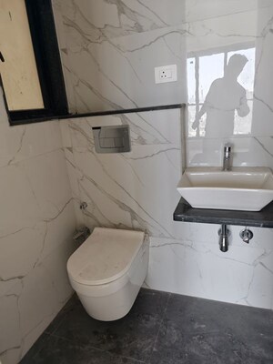 Bathroom in 1 BHK Apartment at Crescent Silverwoods, Powai – for Rent