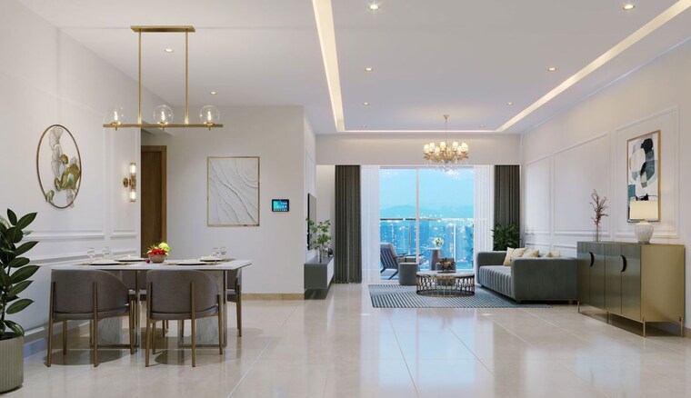 Living Room, kolte-patil-life-republic-echoes 2.5 Bedroom 963 Sq.Ft. Apartment In Hinjewadi Pune 10277177