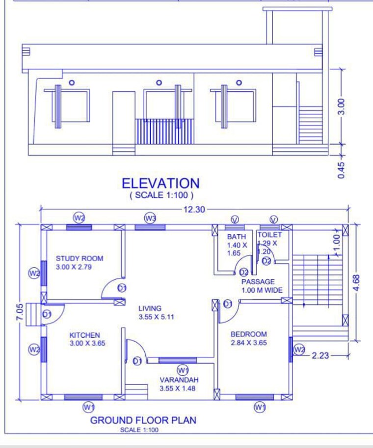 Floor Plan, guhagar 2 Bedroom 850 Sq.Ft. Independent House In Guhagar Ratnagiri 10277187