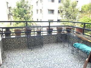 Balcony in 2 BHK Apartment at Amrut Runwal Paradise, Kothrud – for Rent