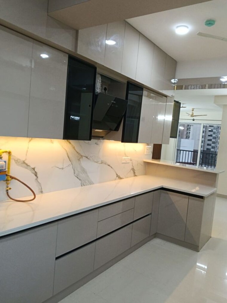 Kitchen, amrapali-heartbeat-city 3 Bedroom 2125 Sq.Ft. Apartment In Sector 107 Noida 10277306