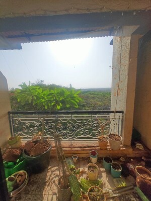 Balcony in 2 BHK Apartment at Jay Balaji CHS, Nerul Sector 6 – for Rent