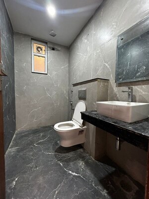 Bathroom in 3 BHK Apartment at Chattarpur – for Rent