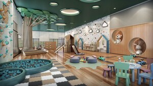 Living Room in 3 BHK Apartment at Casagrand Evon, Kompally – for Sale