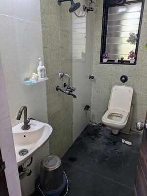 Bathroom in 2 BHK Apartment at Raheja Ankur Apartment, Goregaon West – for Rent