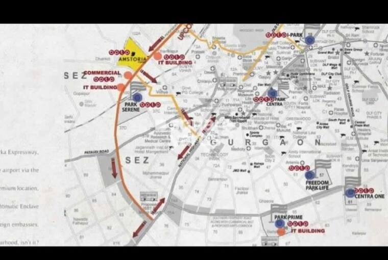 Map Location, bptp-amstoria 3.5 Bedroom 2700 Sq.Ft. Builder Floor In Sector 102 Gurgaon 10277973