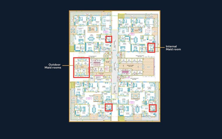 Master Plan, elegantea-skyven 4 Bedroom 6298 Sq.Ft. Apartment In Kokapet Hyderabad 10278277