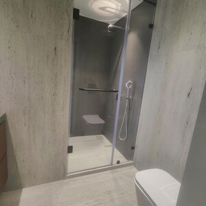 Bathroom in 3 BHK Apartment at Rohan Lifescapes Aquino, Prabhadevi – for Rent