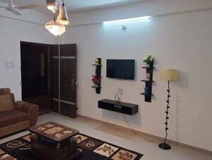 Living Room in 1 BHK Apartment at Ramky Towers Gachibowli, Gachibowli – for Rent
