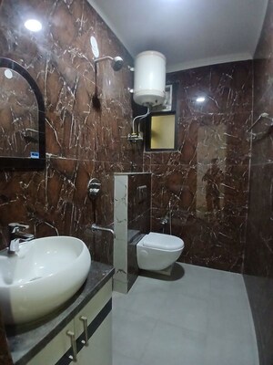 Bathroom in 3 BHK Apartment at Chattarpur – for Rent