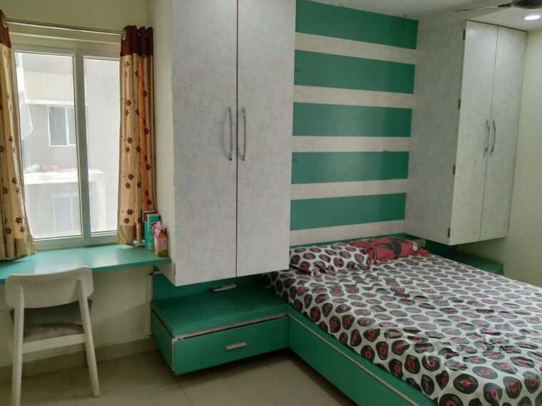 Bedroom, theme-ambience-golf-view 3 Bedroom 1920 Sq.Ft. Apartment In Gachibowli Hyderabad 10279772