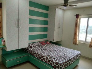 Bedroom in 3 BHK Apartment at Theme Ambience Golf View, Gachibowli – for Rent